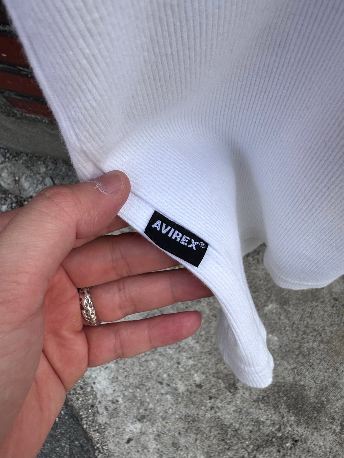 아비렉스 화이트 반팔티셔츠  상품이미지3