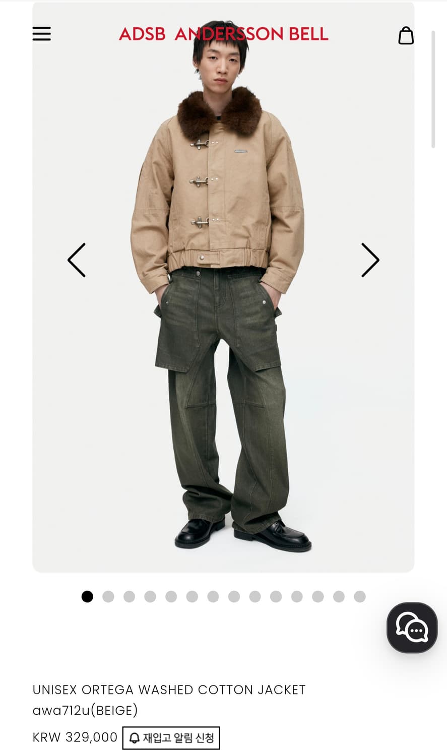 [엔더슨벨][XL]ORTEGA WASHED COTTON JACKET 상품이미지6