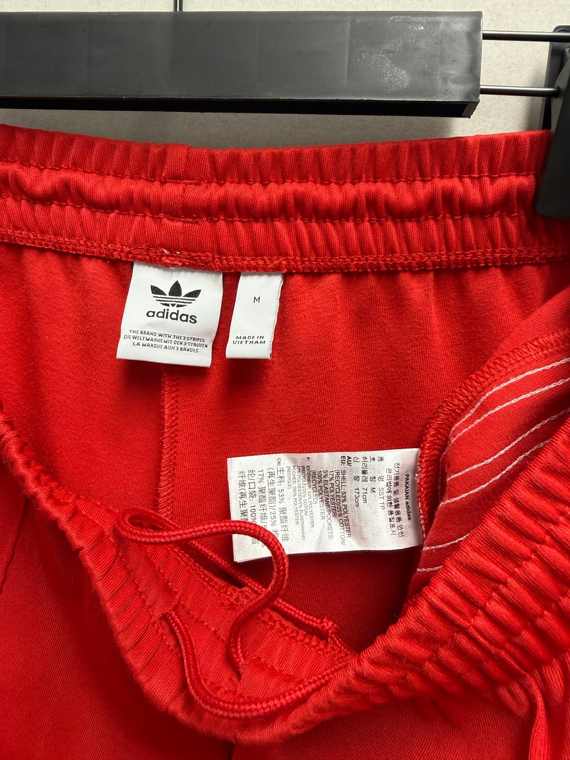 여성 s-m / 아디다스 슈퍼스타 져지 집업 + 팬츠 세트 레드 상품이미지6