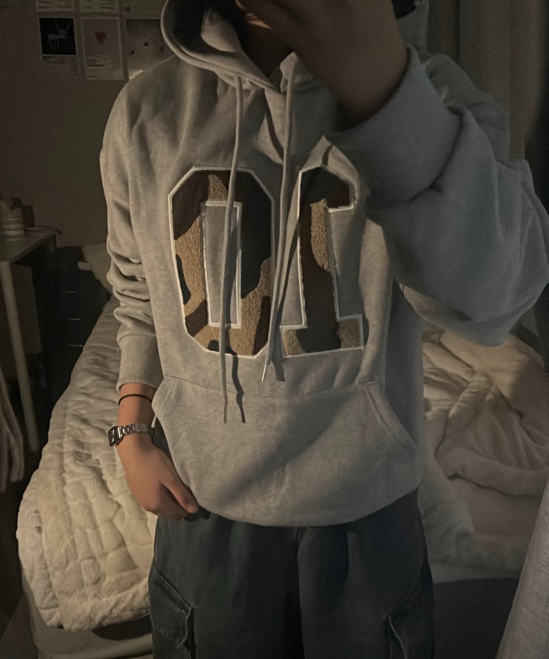 카모 패치 후드 그레이 CAMO PATCH HOOD  상품이미지3