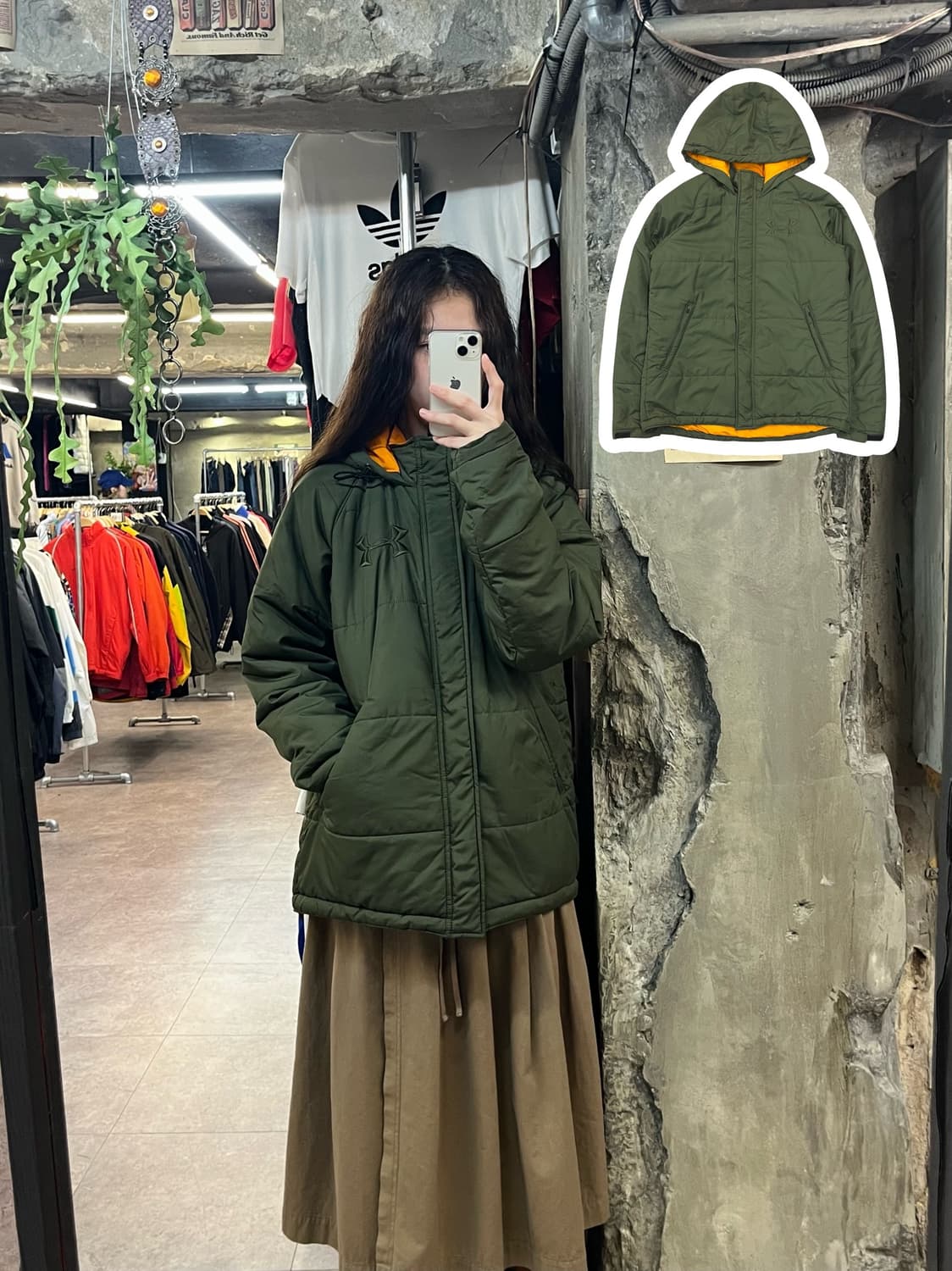 언더아머 후드 점퍼 카키 #csz1973 상품이미지1