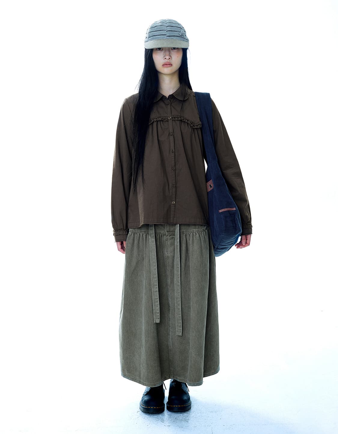 coyseio 코이세이오 PUFFY COTTON SKIRT BROWN 상품이미지1