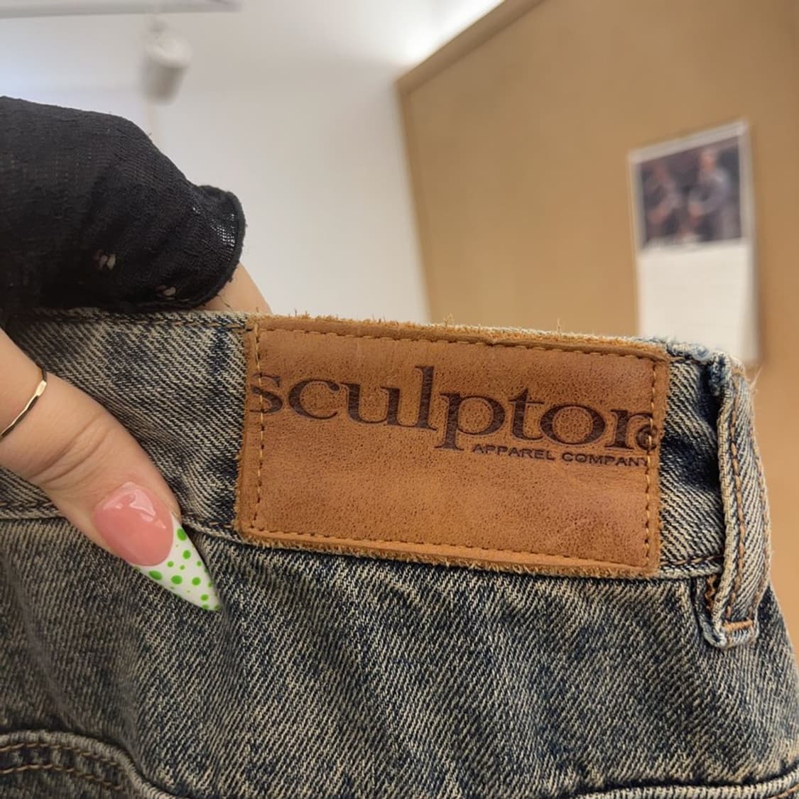 스컬프터 올드스쿨 스트릿 빈티지 스트링 카고 데님팬츠 M C08957 상품이미지5