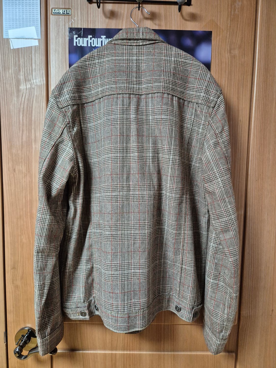 프리즘웍스 글렌체크 트러커 자켓 XL 100 사이즈감 상품이미지2