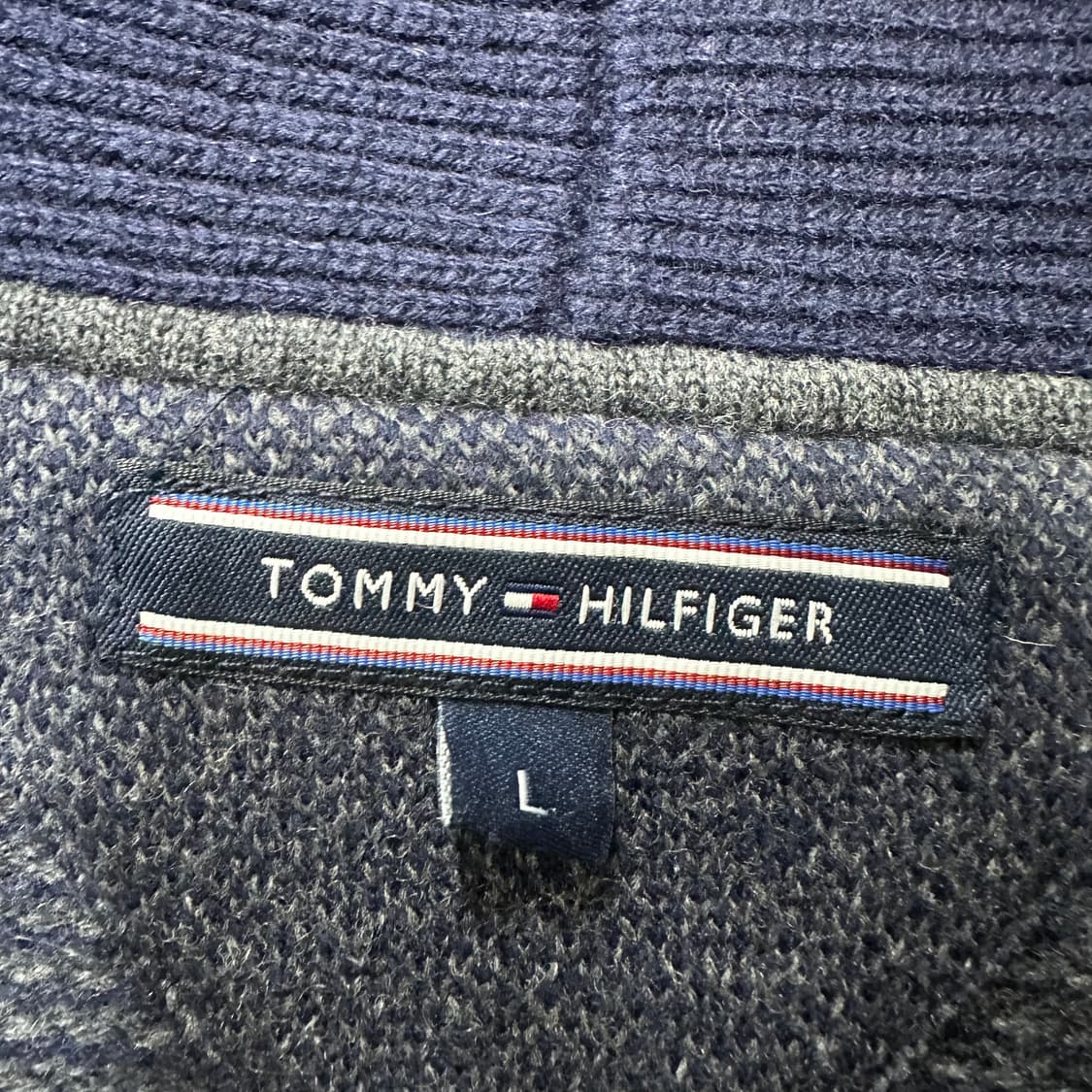 ✨ (바배) 타미 힐피거 와플 숄 카라 가디건 상품이미지3