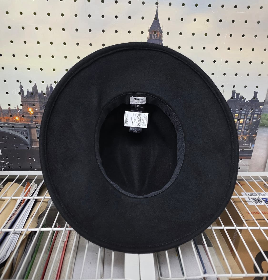 아르마니 꼴레지오니 울 페도라 햇 겨울모자 57사이즈 KG39 상품이미지4