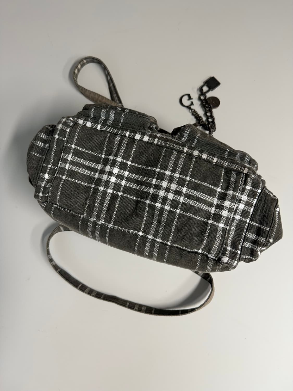 멀티 포켓 y2k 체크 패턴 숄더백 상품이미지9