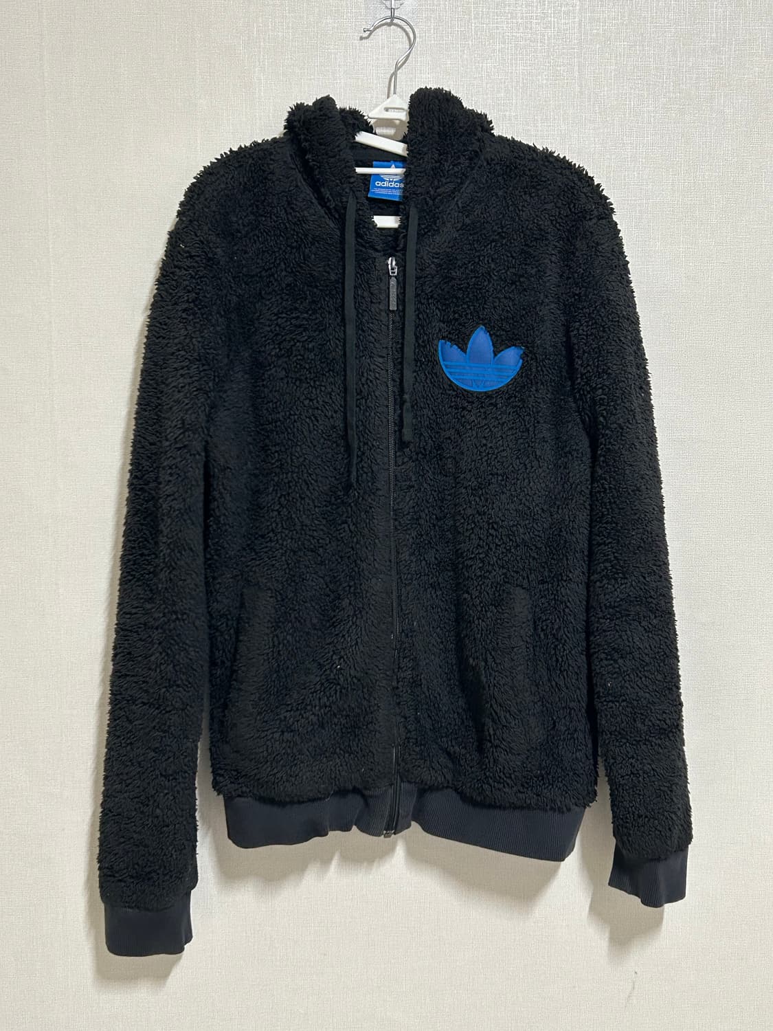 아디다스 블루 빅로고 후리스 플리스자켓 검파 (95) 상품이미지2