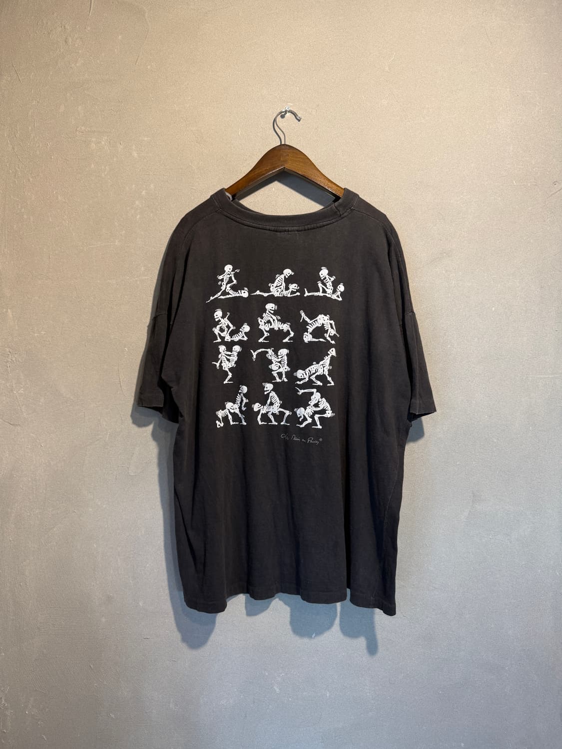 90s 스켈레톤 카마수트라 티셔츠 2XL 상품이미지2