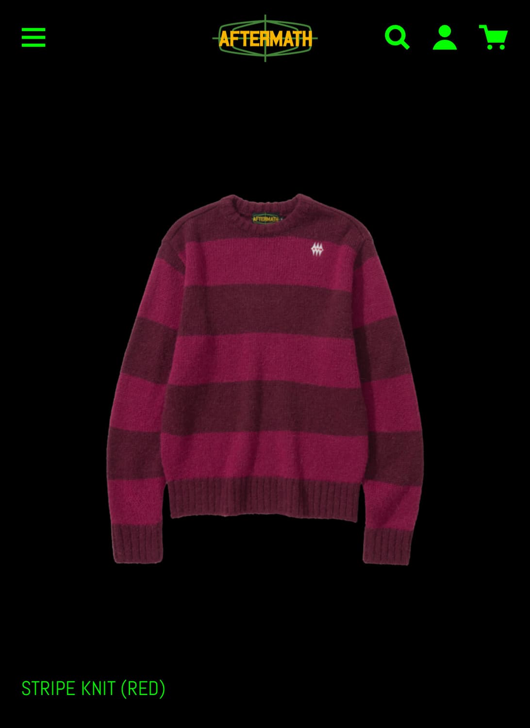 AFTERMATH 니트 팝니다 상품이미지1