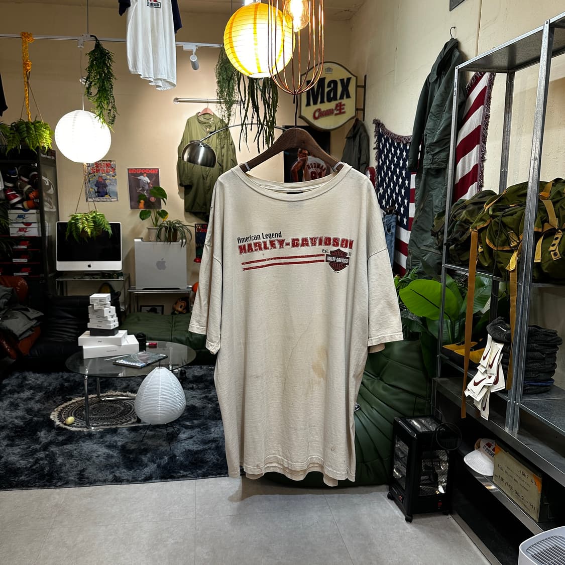 00s USA Harley-Davidson Heavy Stain T 상품이미지4