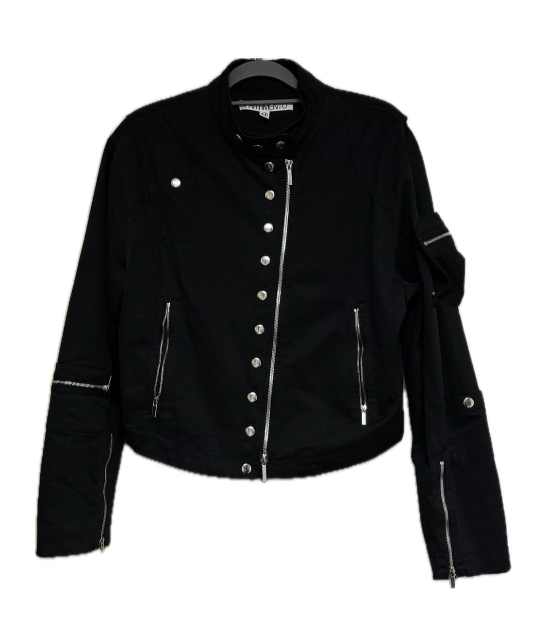 파르티멘토 라이트 코튼 바이커 자켓 블랙 M 상품이미지2