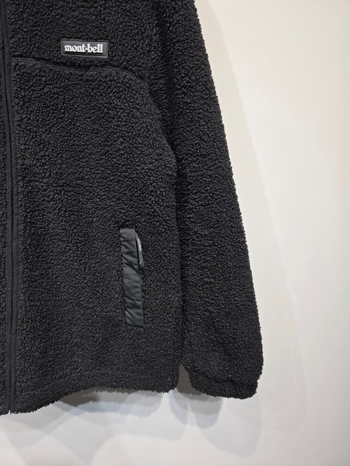 몽벨 후드 뽀글이 플리스 패딩 자켓 블랙 상품이미지5