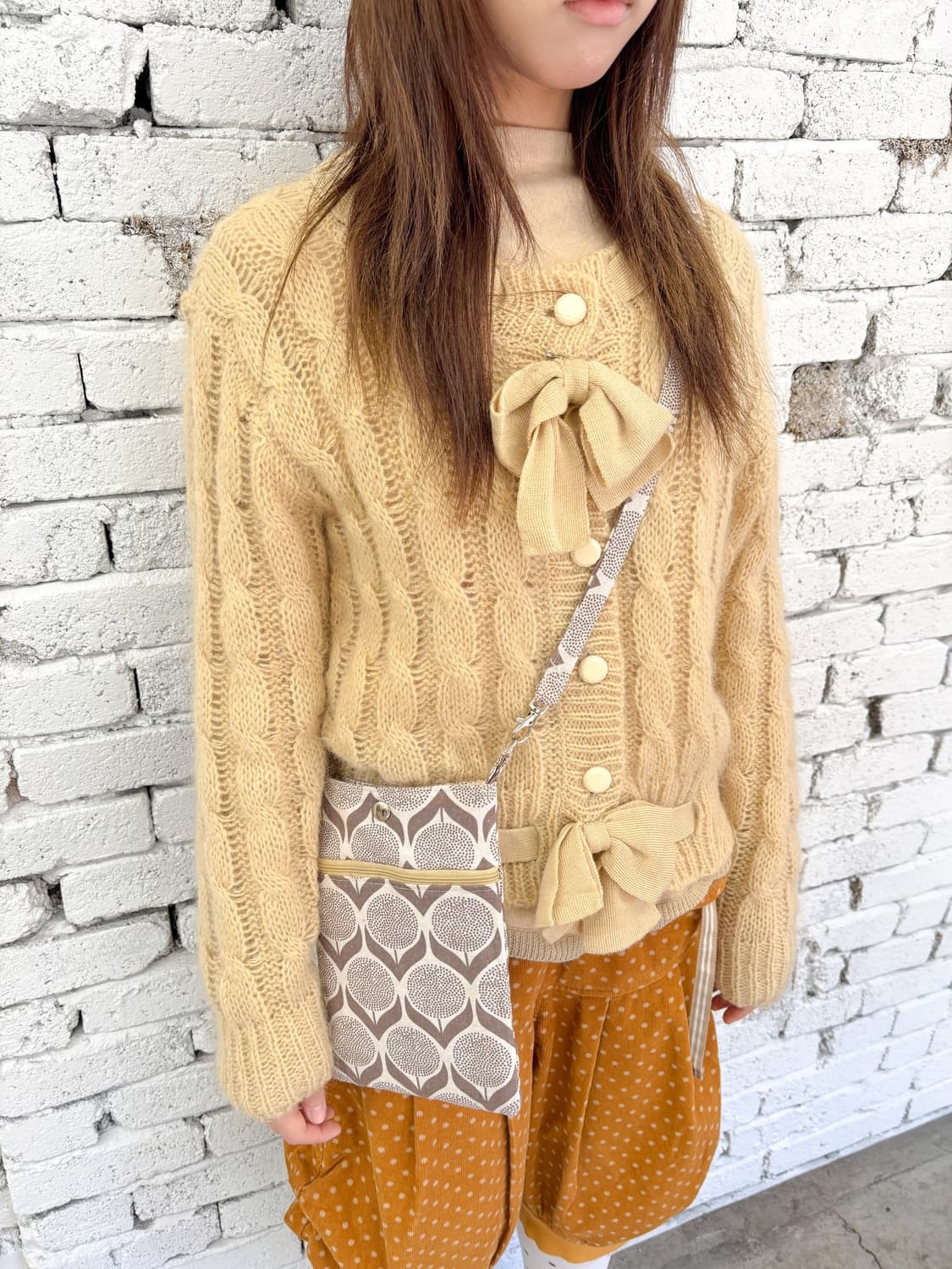 빈티지 리본 울 블렌드 가디건 상품이미지2