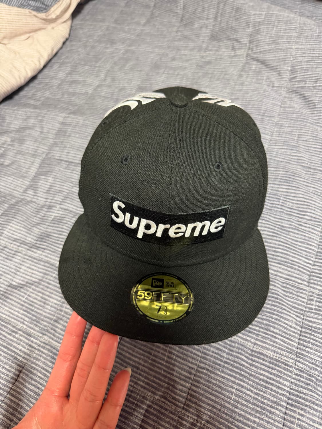 슈프림 뉴에라 뉴욕 양키스 박스로고 블랙 738(58.7) 상품이미지3