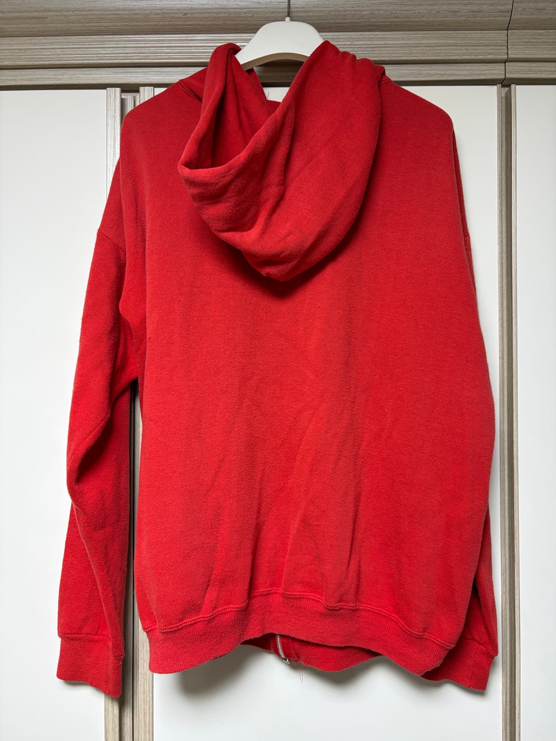 [XL] 빈티지 70s 블랭크 후드집업 레드 상품이미지2