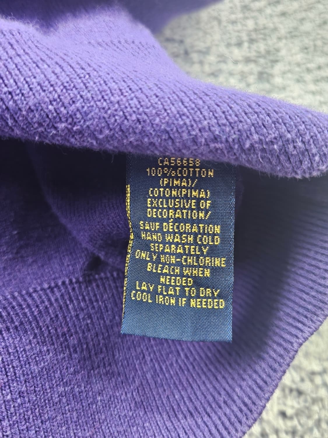 폴로랄프로렌 브이넥 피마코튼 니트 스웨터 ( L ) / 11601 상품이미지10