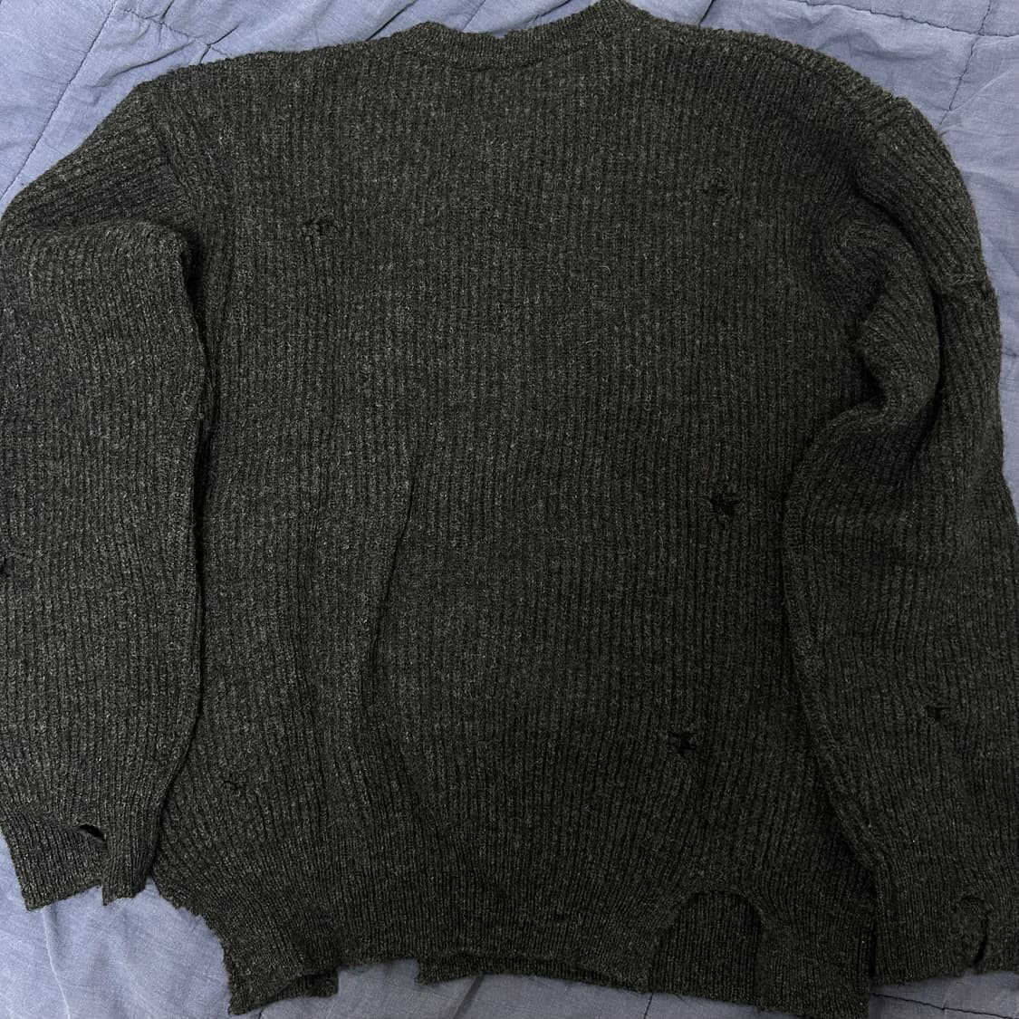 (OS) Stu 에스티유 디스트로이드 니트 차콜 (네임택 X) 상품이미지3