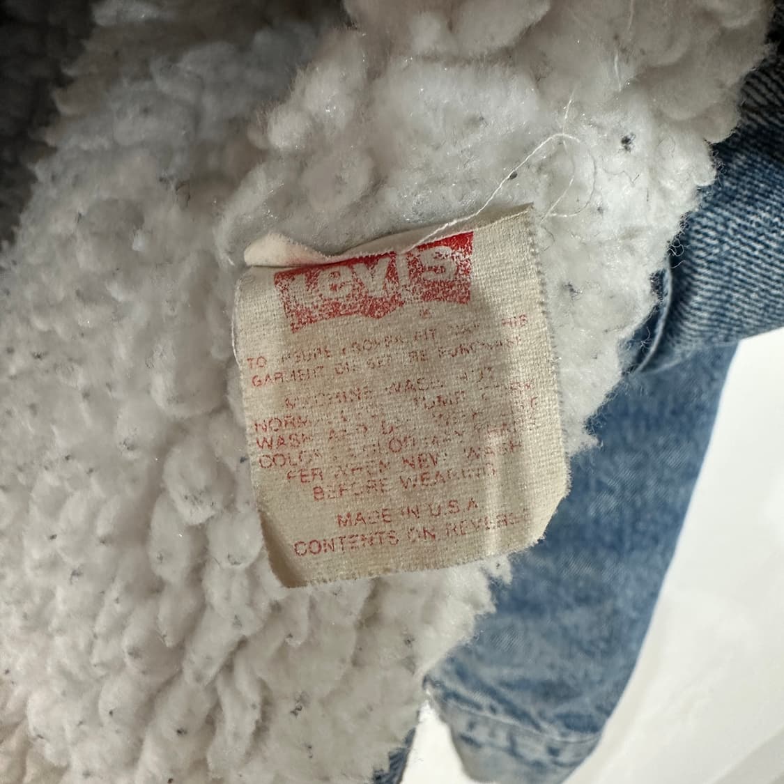 리바이스 USA 양털 청자켓 XL 상품이미지4