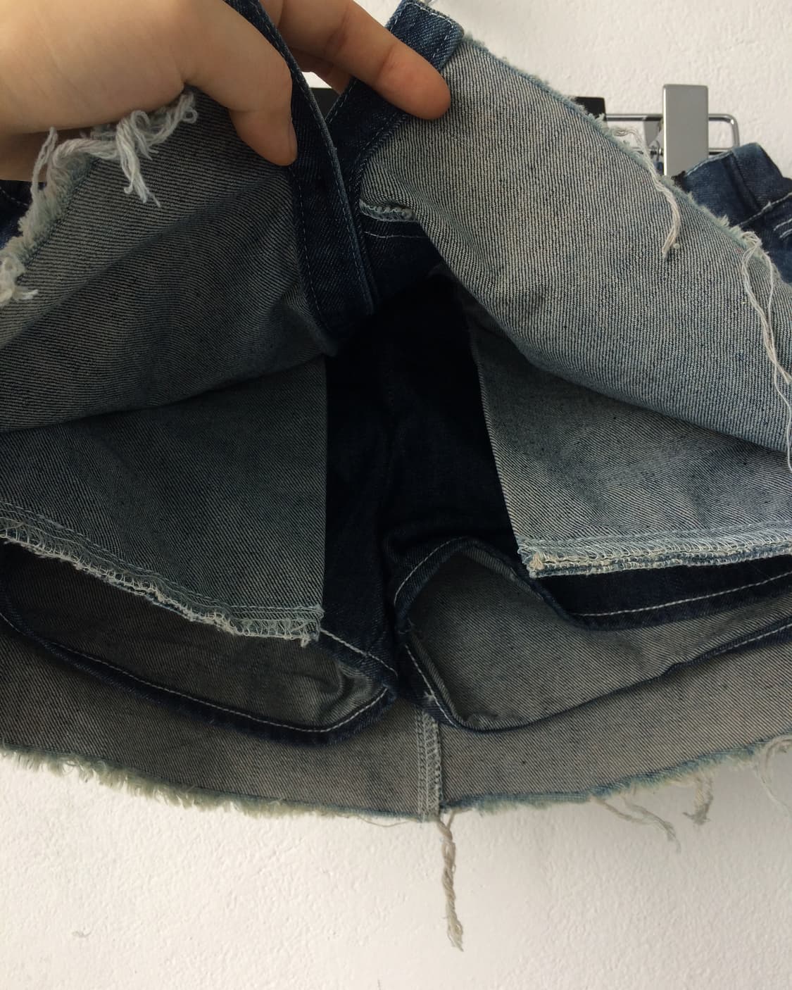 Damage washing denim skirt 상품이미지3
