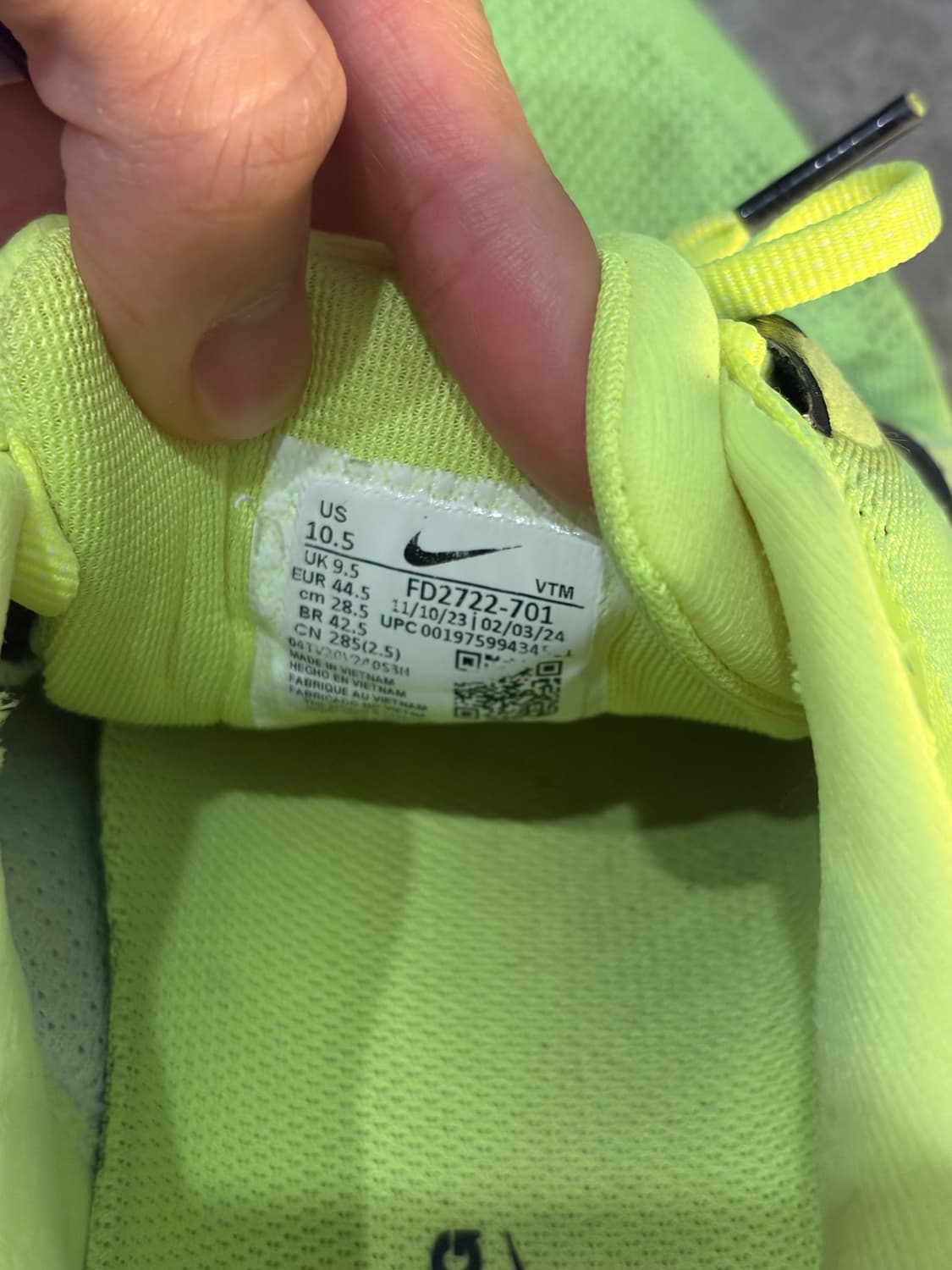 나이키 페가수스41 볼트 285 판매 상품이미지2