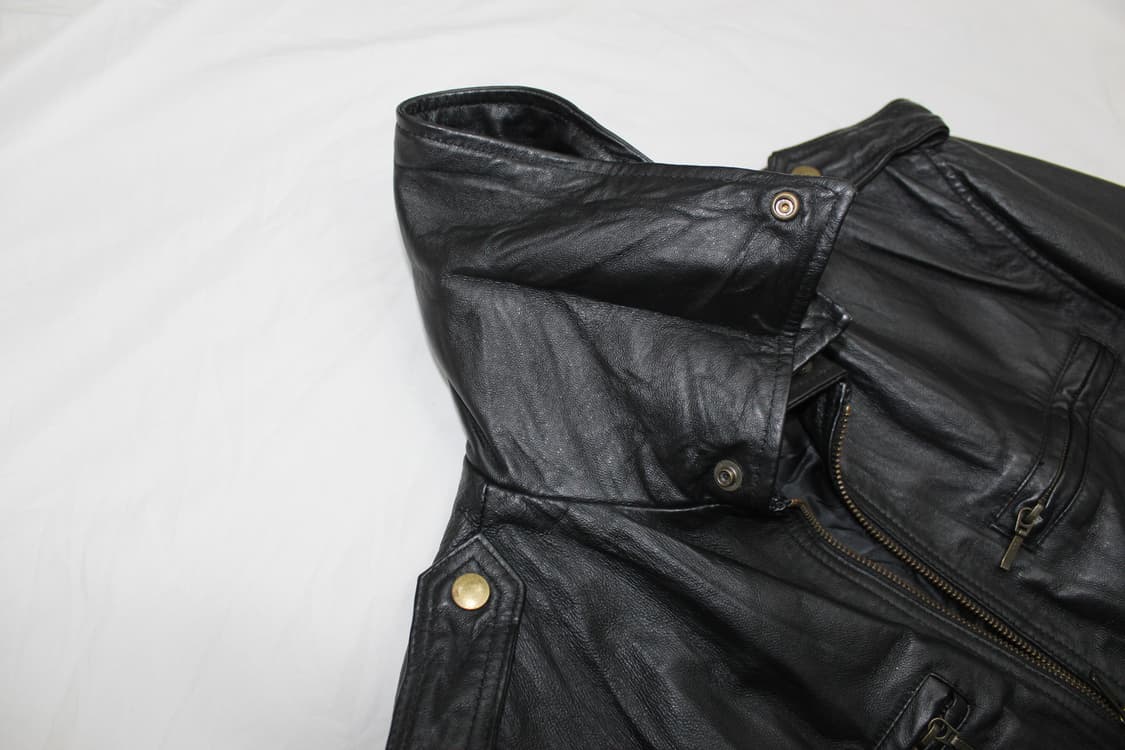2000s 타케오 키쿠치 카우레더 2WAY 하이넥 레더 자켓 상품이미지5
