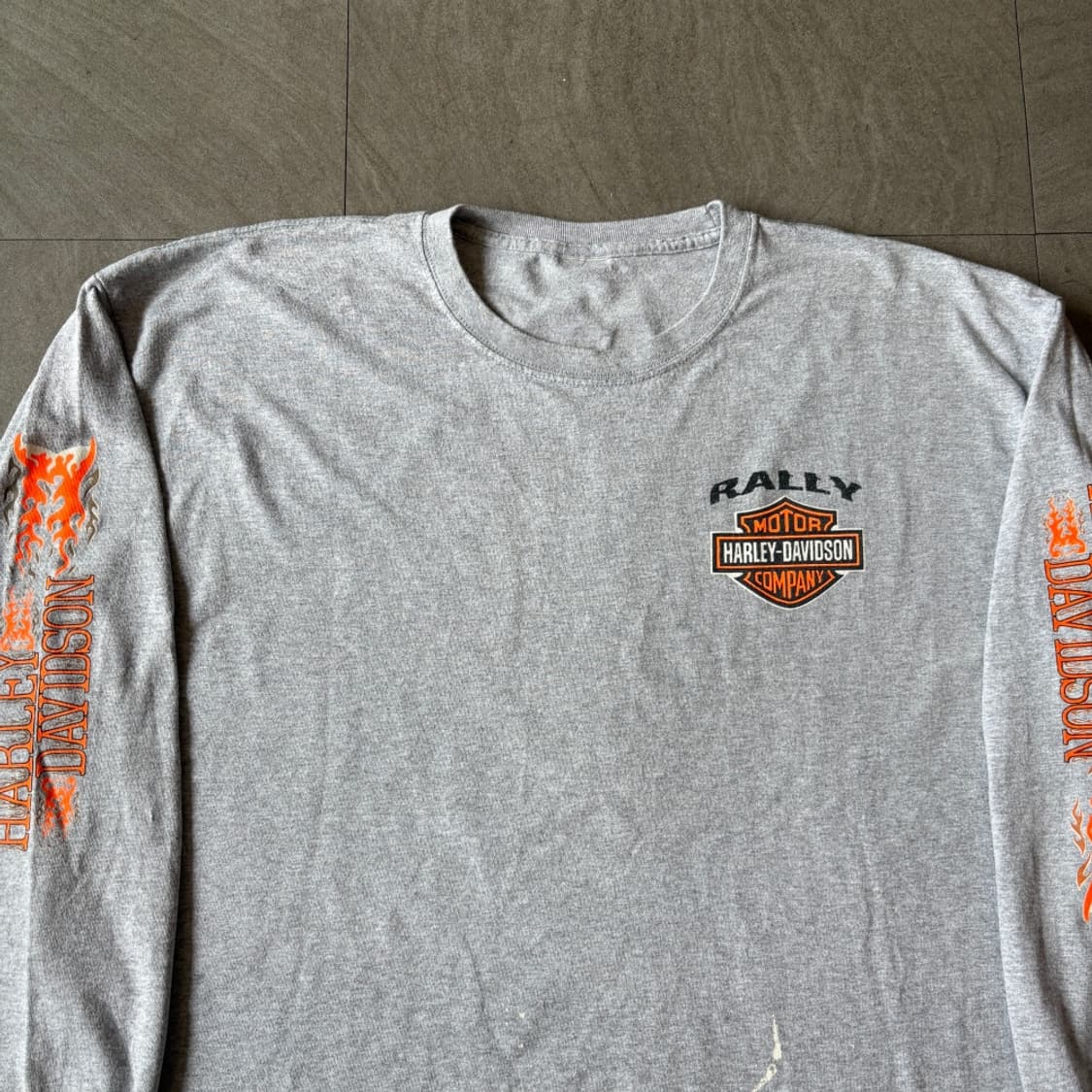 할리데이비슨 그레이 긴팔 티셔츠 롱슬리브 상품이미지2