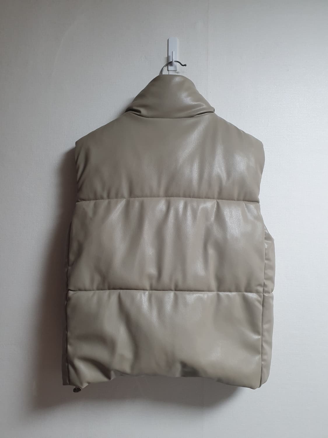 택포 자라 패딩조끼 모카 레더 하이넥 S 상품이미지3