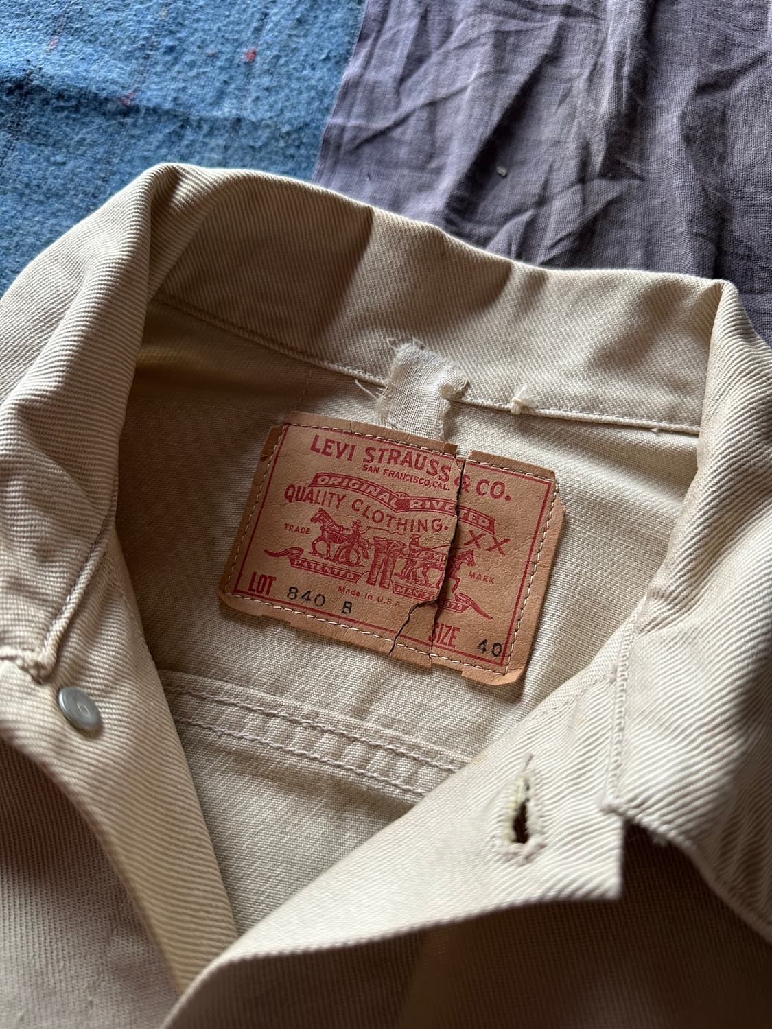 60s USA Levis 840B Jacket 557XX LVC 상품이미지5