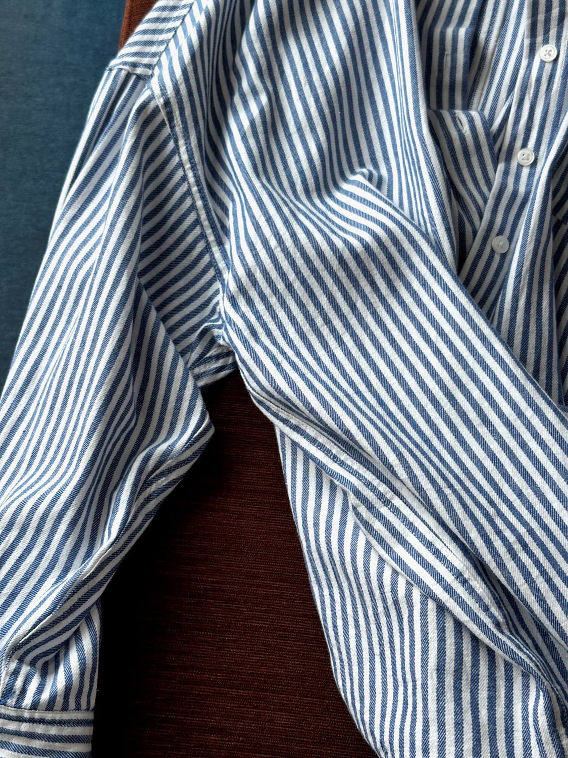 Deisgn stitch cotton loose shirt 상품이미지4