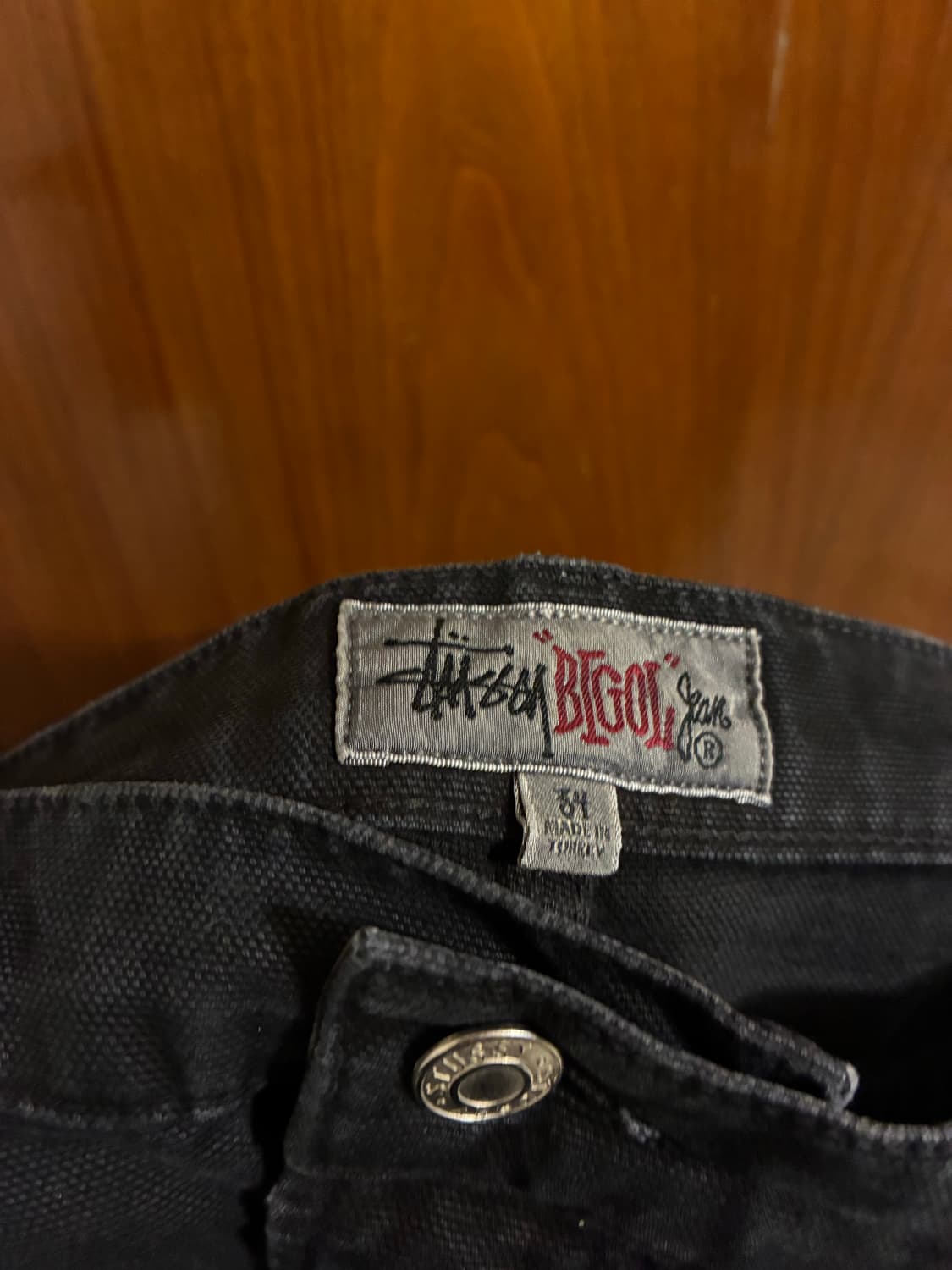 VINTAGE STUSSY BIG OL' JEAN BLACK 상품이미지3