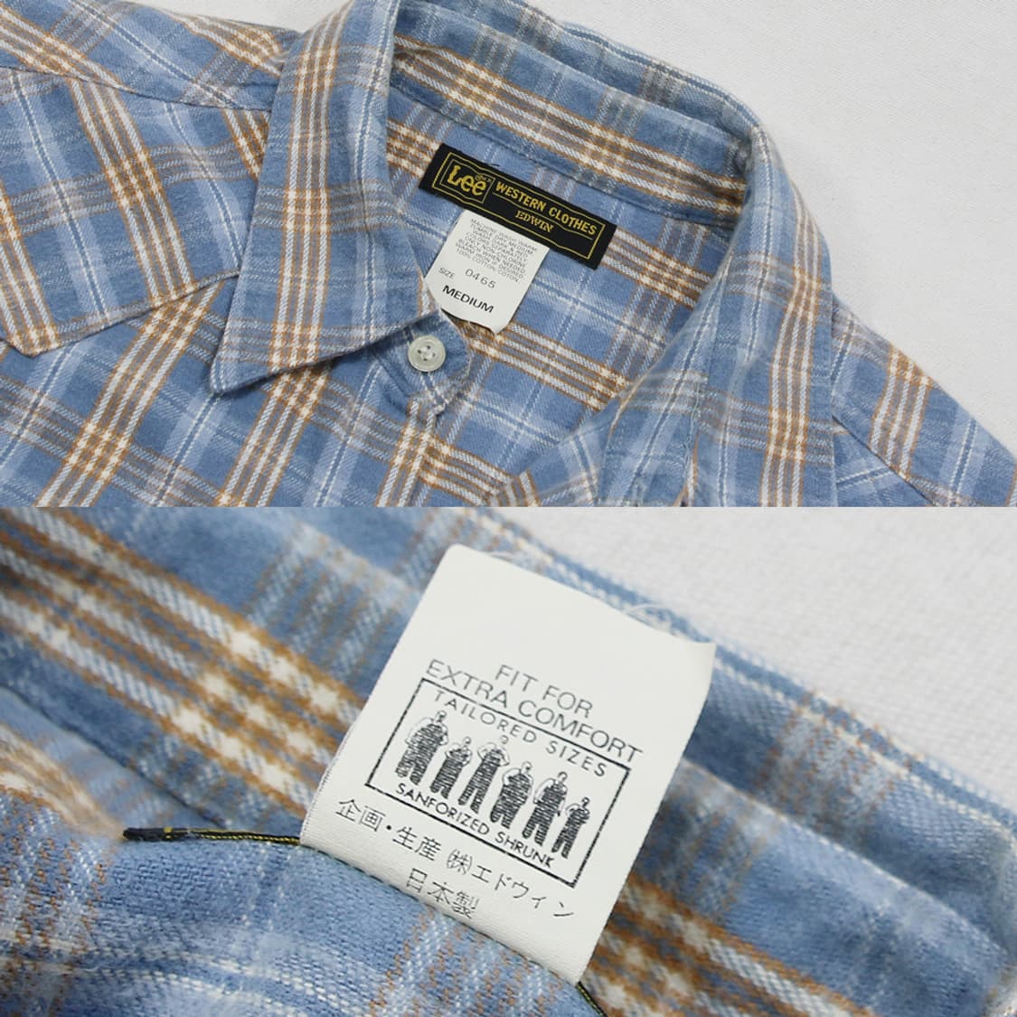 (착용컷) Lee x EDWIN 웨스턴 체크 셔츠 (남성용 100) 상품이미지6