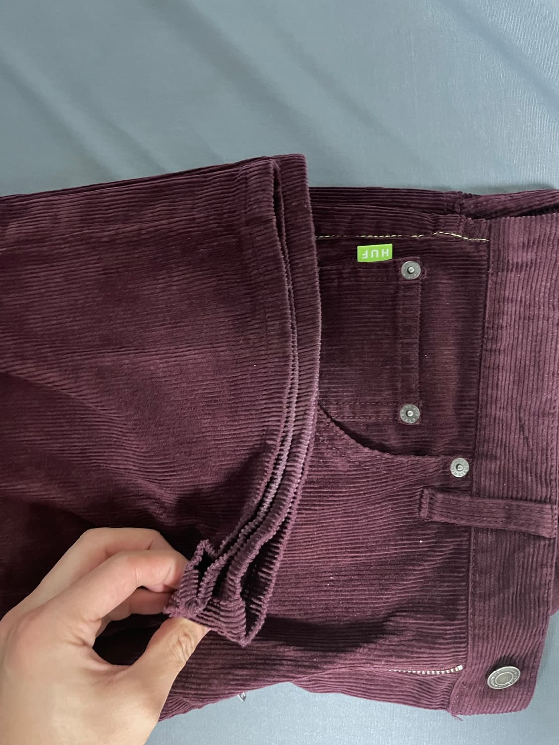 허프 HUF 코듀로이 팬츠 버건디 32 상품이미지5