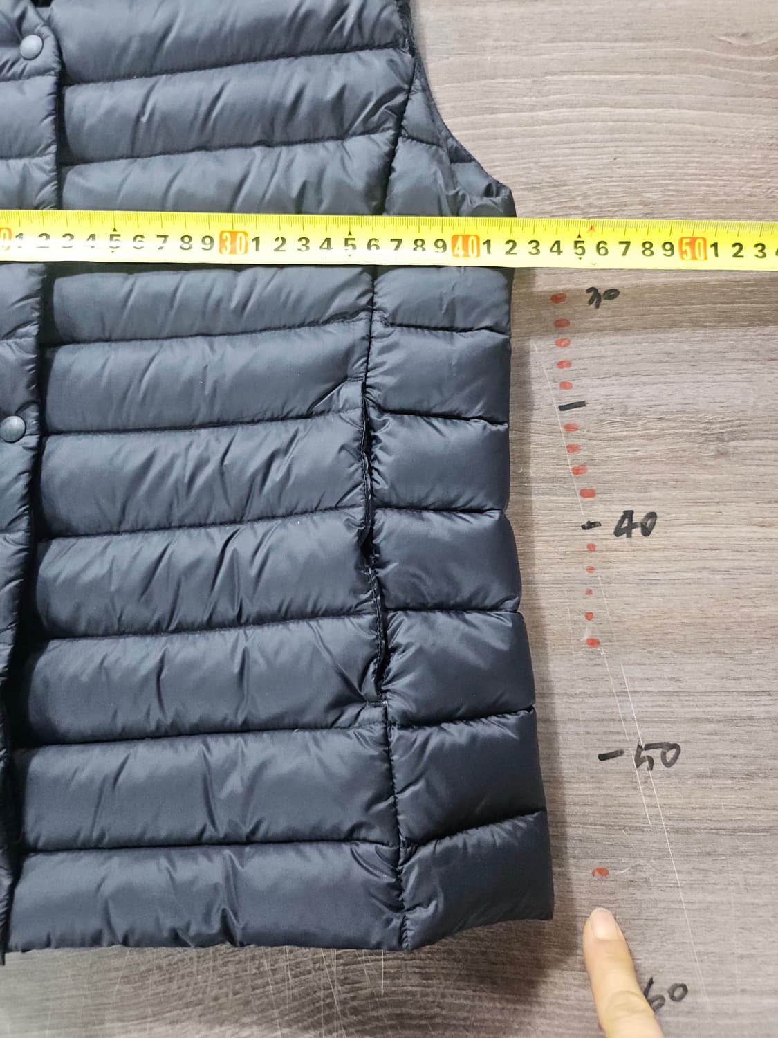 SPAO  라이트다운 블랙 경량 패딩 조끼 S 상품이미지3