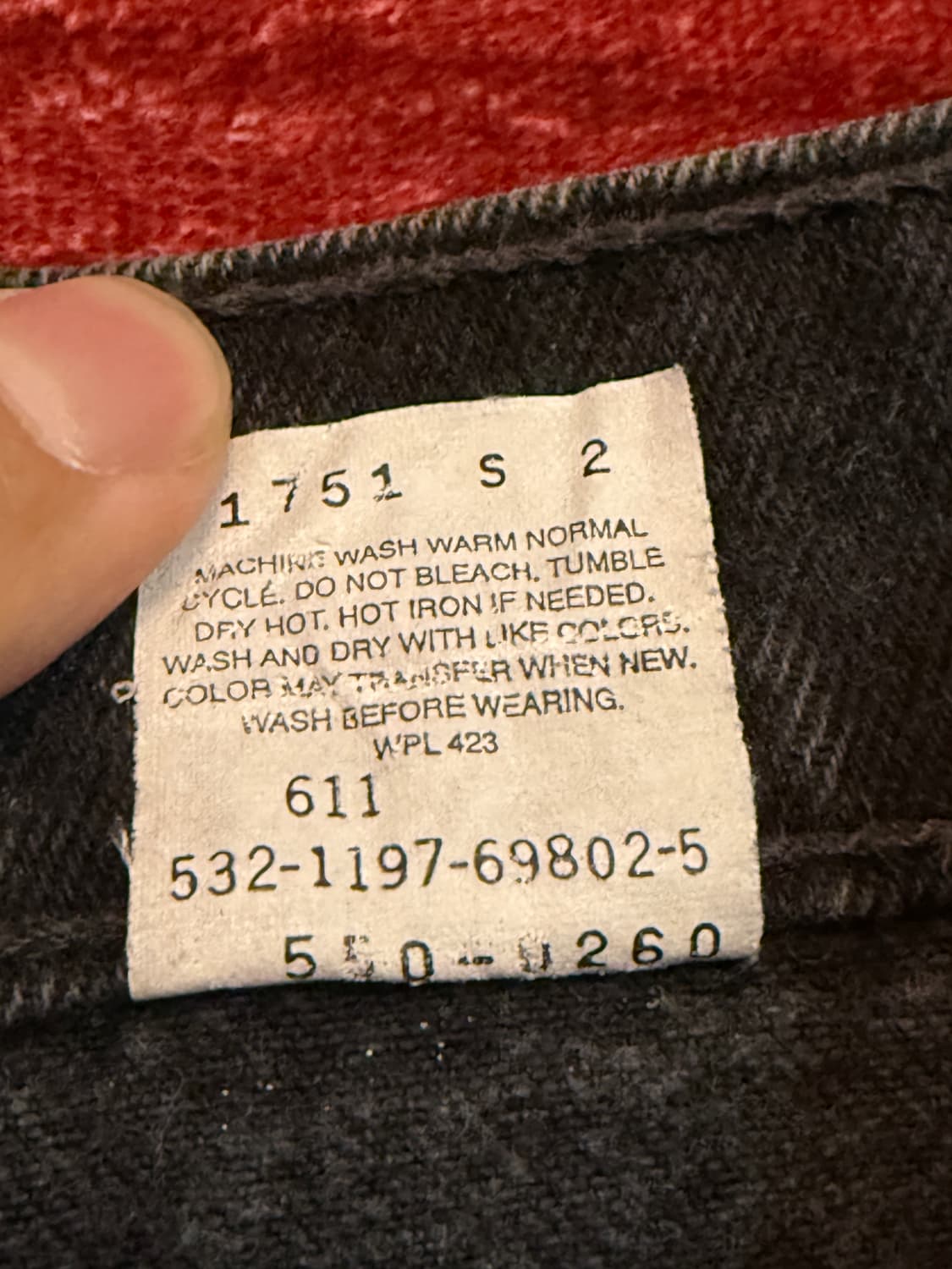 리바이스 90s 미제 550 흑청 40/32 지퍼플라이 상품이미지5