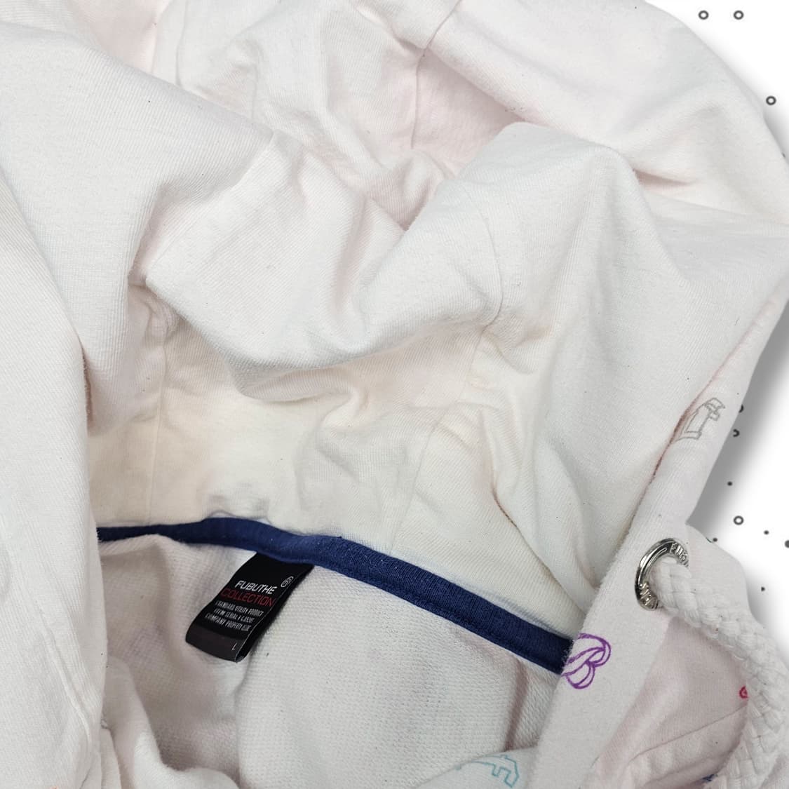 L FUBU 후부 화이트 패턴 후드집업 상품이미지10