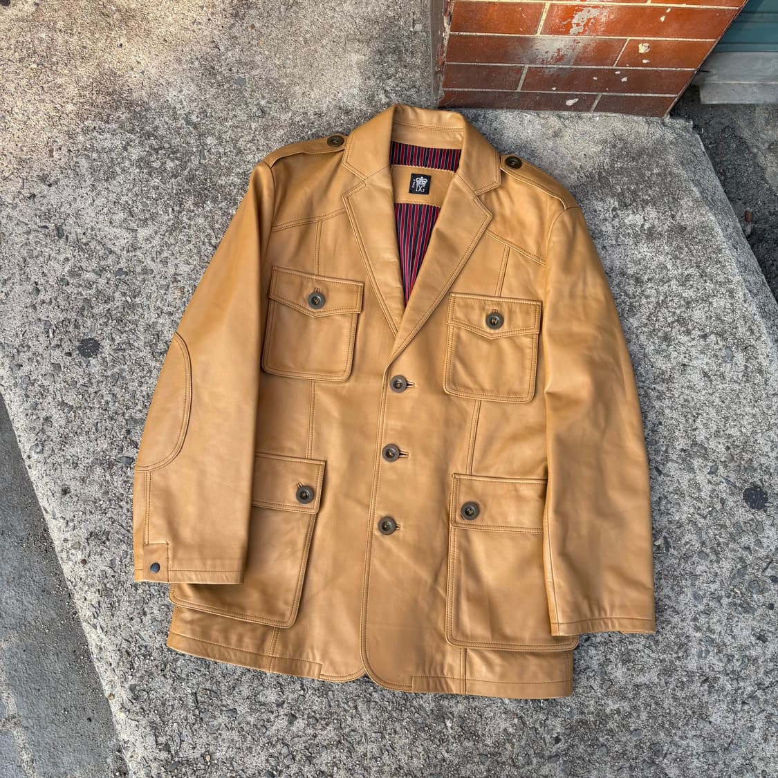 돌체 앤 가바나 레더 사파리 자켓 상품이미지4