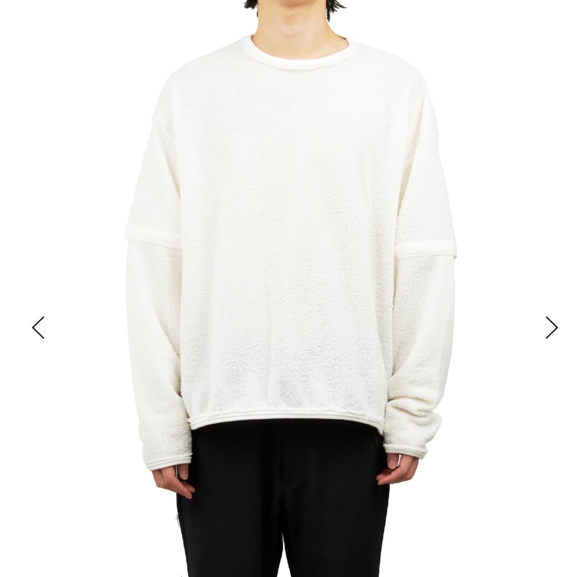 FACCIES BOUCLE MESH LS 아이보리 상품이미지3