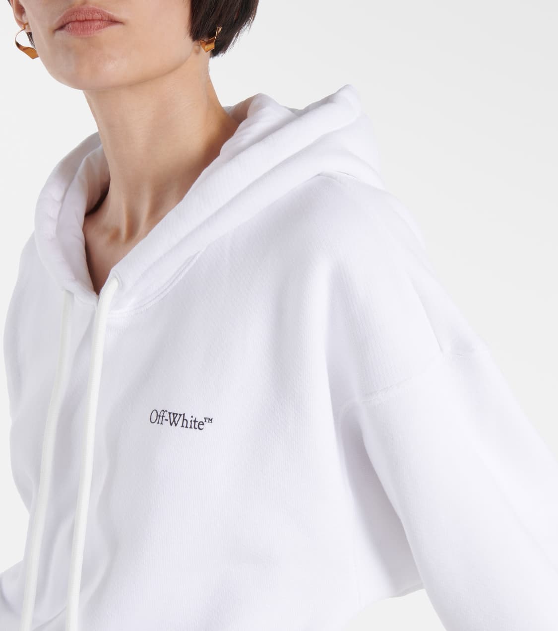 [새상품] 오프화이트 off white 크롭 후드티 화이트 S 상품이미지4