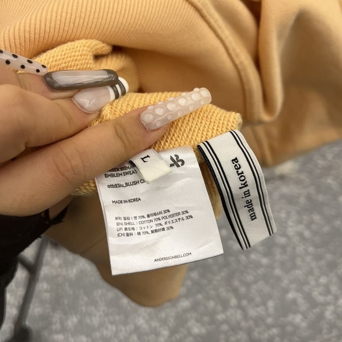 앤더슨벨 모던 캐주얼 빈티지 레트로 00's 맨투맨 L C10903 상품이미지6