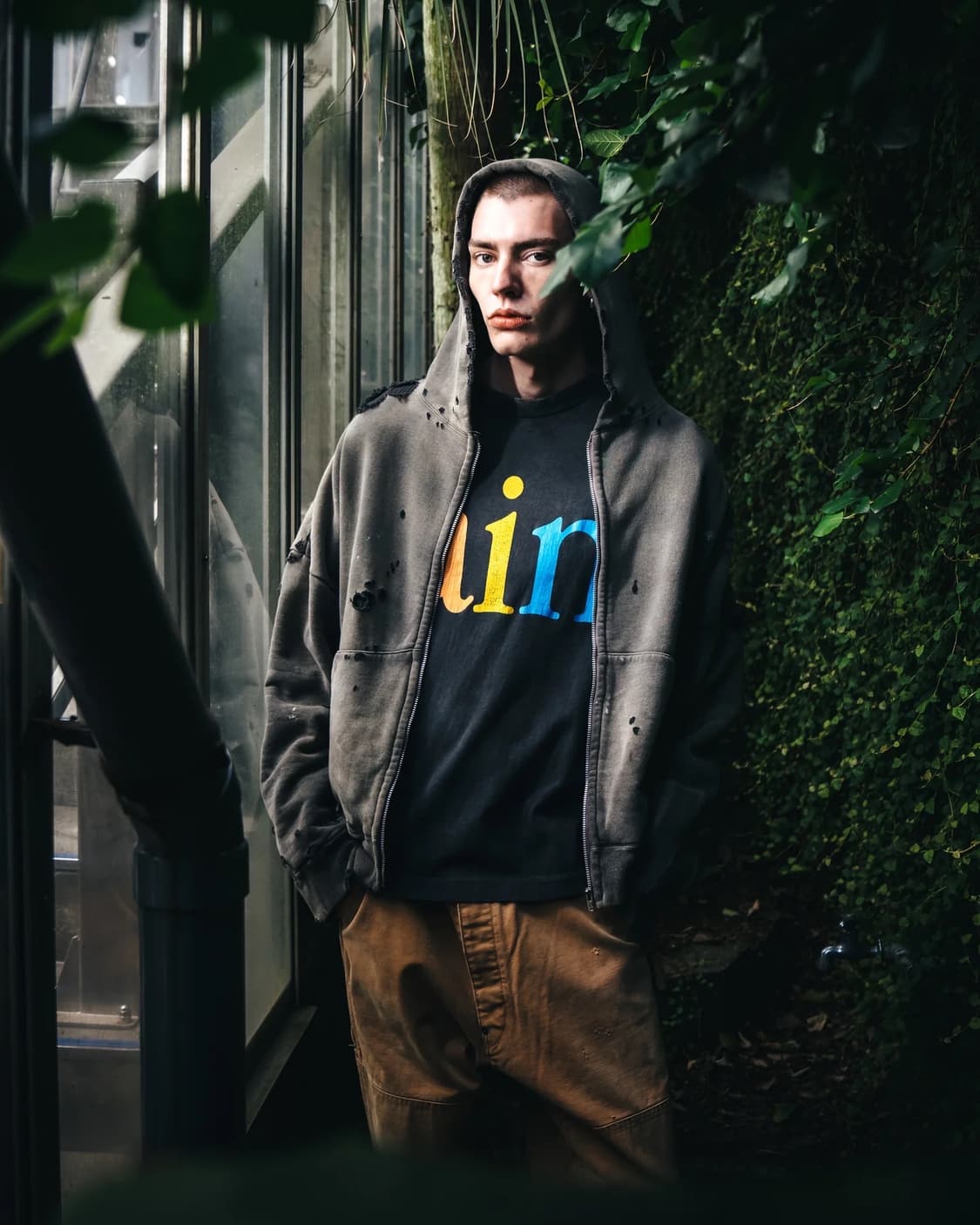 [m]세인트미카엘 zip hoodie 블랙 집후디 상품이미지1