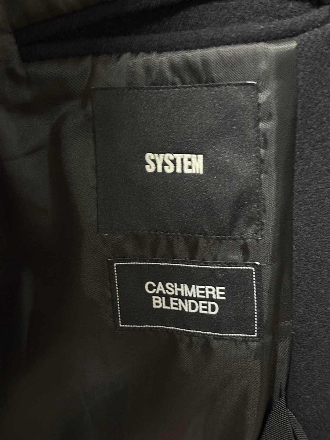 시스템옴므 캐시미어 후드 블랙 오버사이즈 코트 상품이미지7