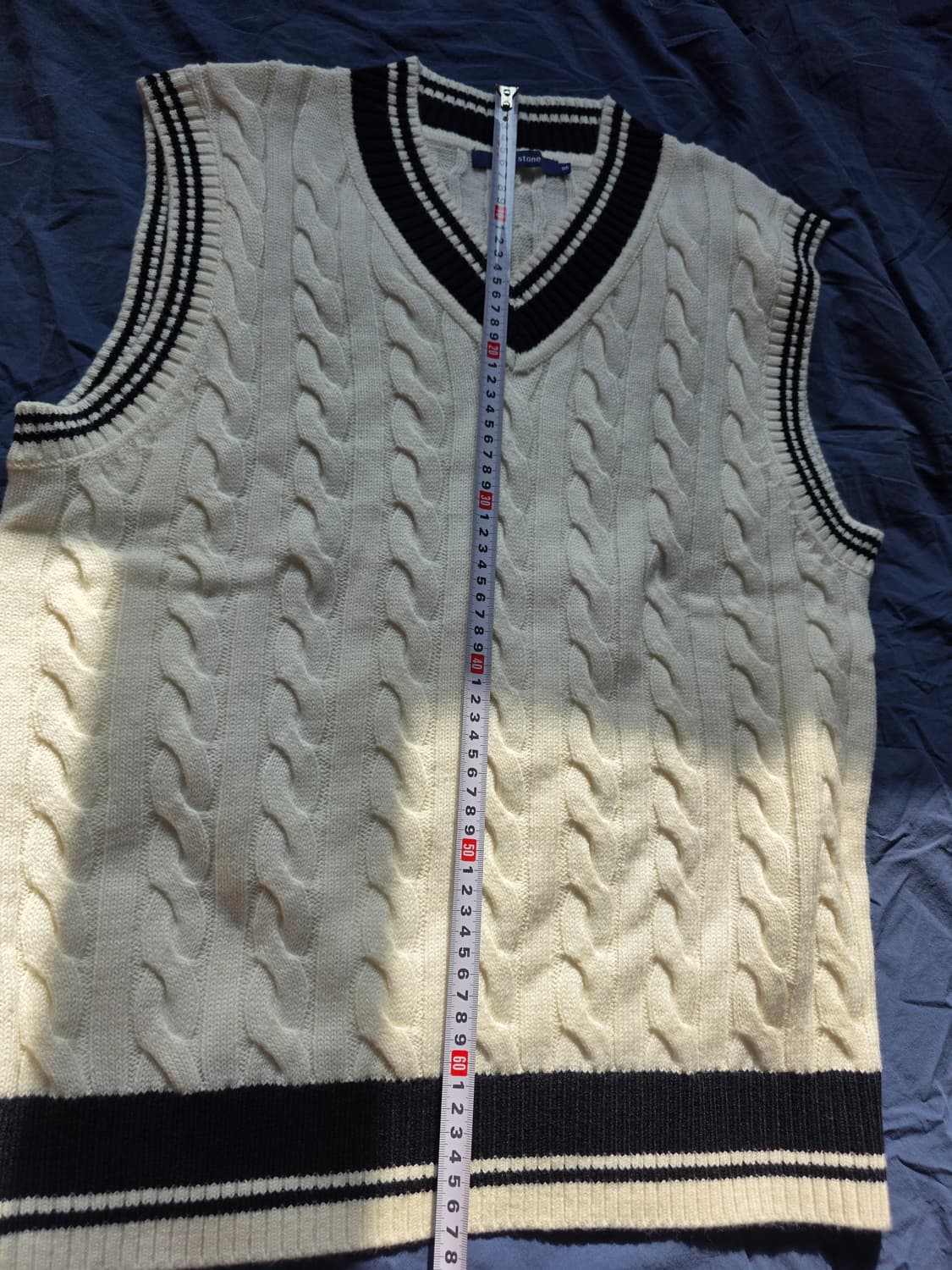 클라이드앤 프랭크스톤 아이보리 꽈배기 니트 조끼 95 상품이미지5