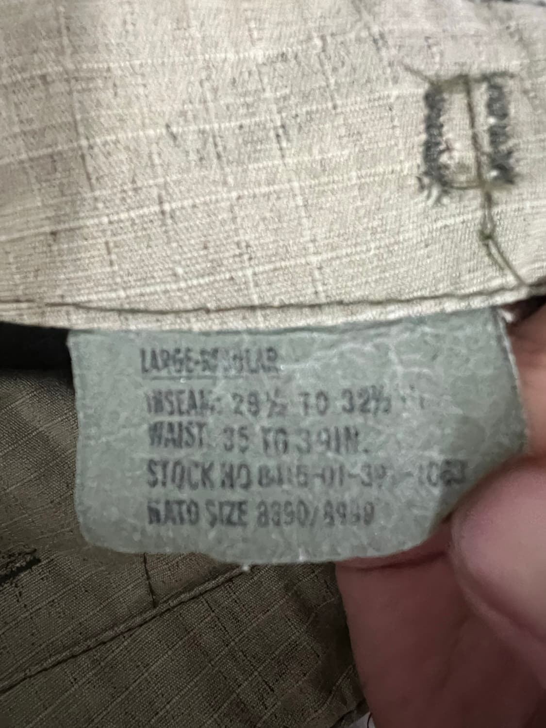 90‘ 밀리터리 립스탑원단 카고팬츠 상품이미지3