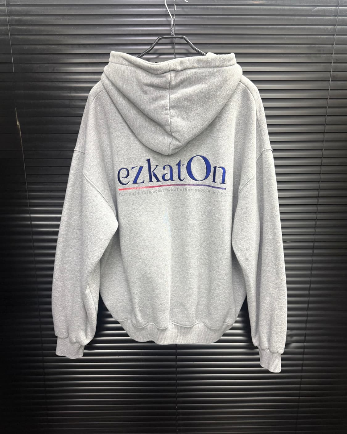 에즈카톤 오버핏 후드 후디 맨투맨 스웻셔츠 L 100 그레이 회색 스트릿 상품이미지7