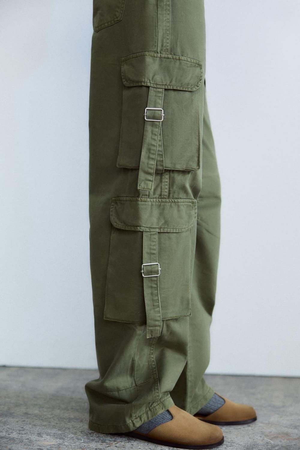 zara 자라 카키 워싱 카고 팬츠 상품이미지4