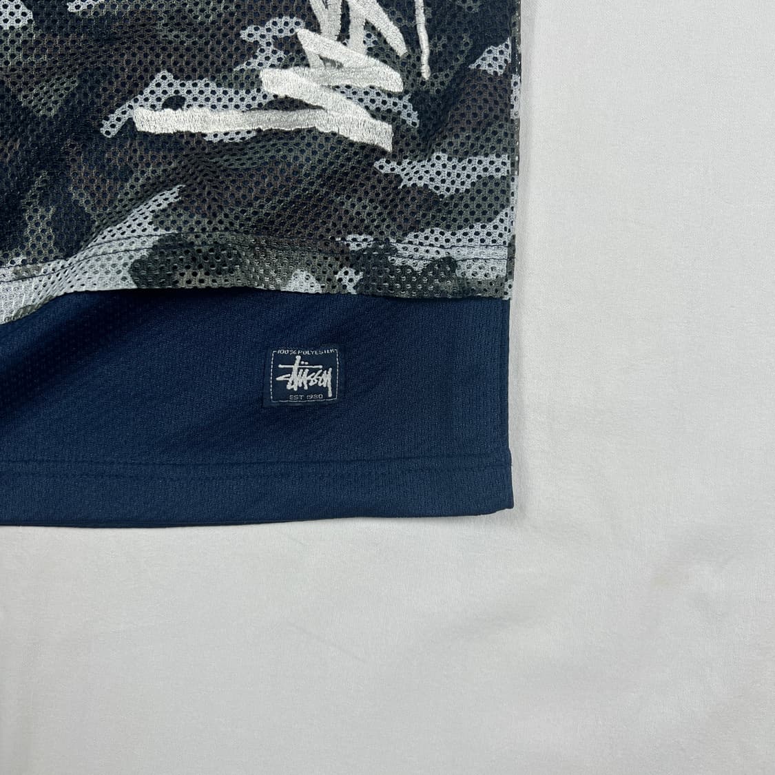 90‘s 스투시 stussy 빅로고 카모 레이어드 밴딩 반바지 상품이미지3