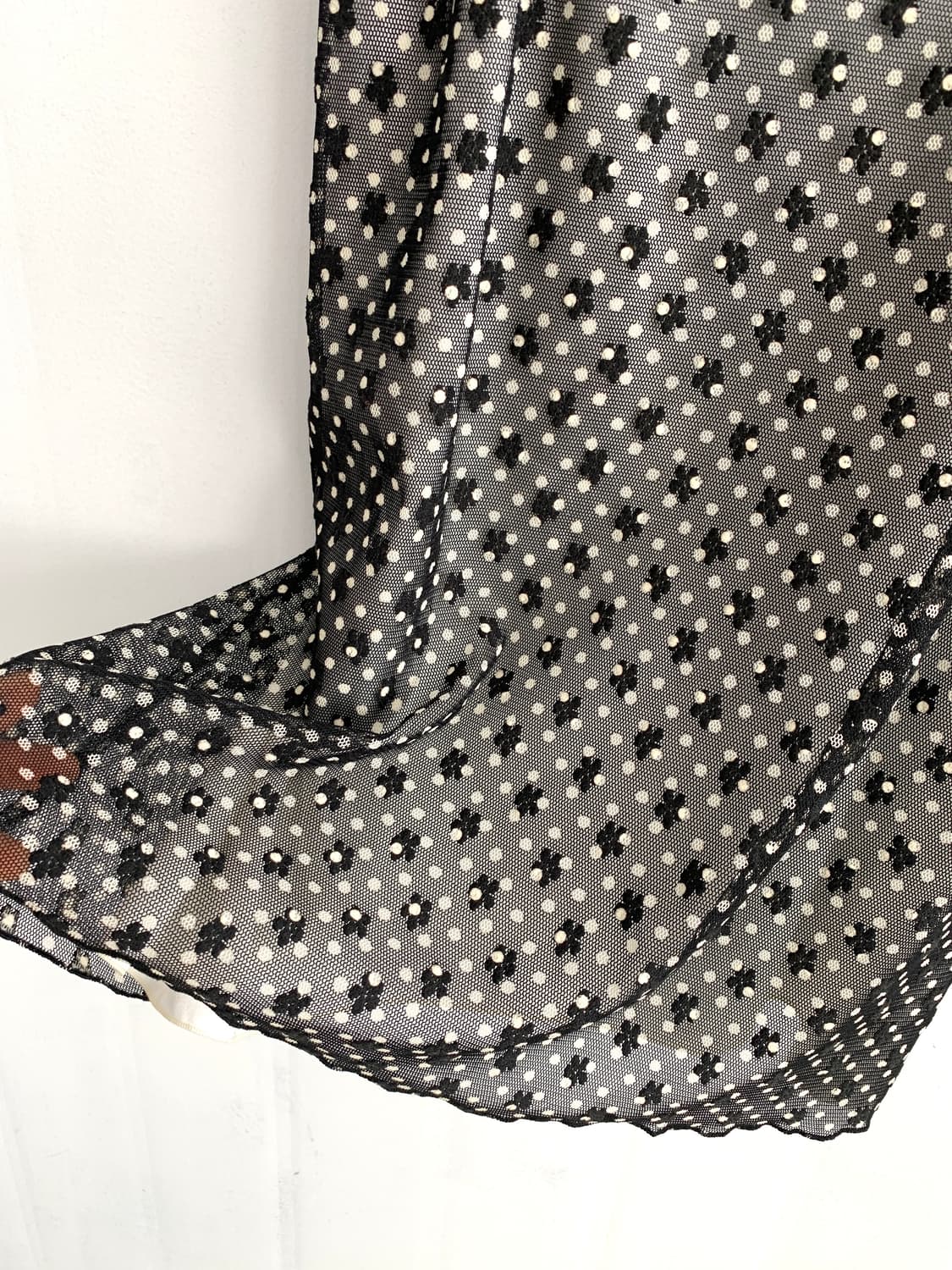 Black Dot Lace Mini Slip Dress 상품이미지6