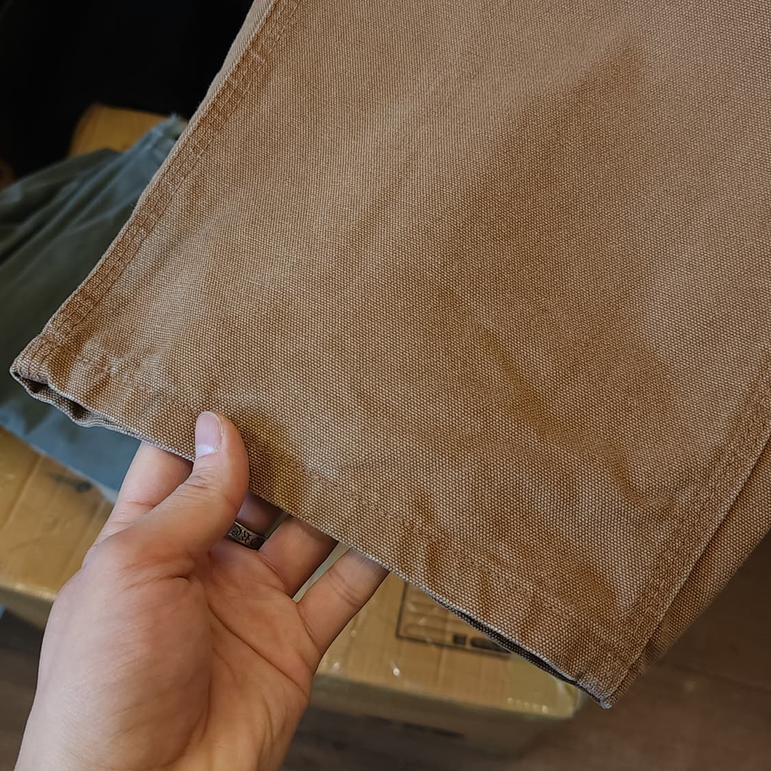 칼하트 싱글니 카펜터 워크팬츠 칼하트 브라운 덕캔버스 34x32 상품이미지6