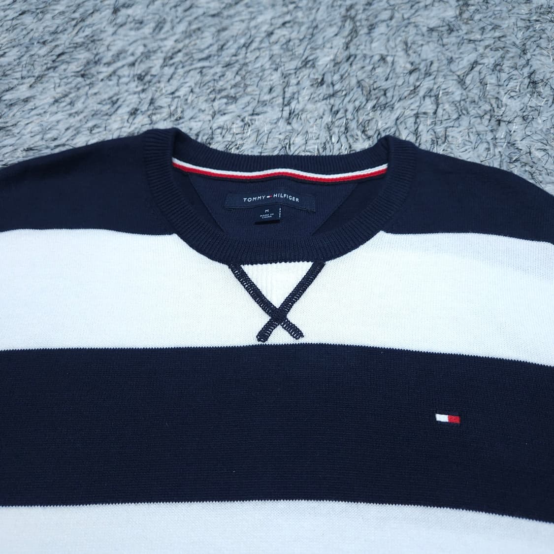  타미힐피거) M 남자 라운드 코튼니트 면니트 / 왕눈이샵 상품이미지2